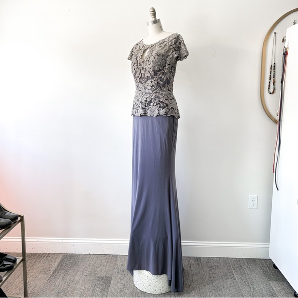 LAST CHANCE Montage • MOB Dress w/ Lace Peplum Bodice • 8 - Picture 2 of 8